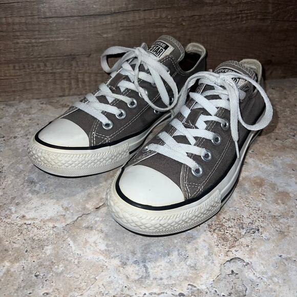 Converse Chuck Taylor All Star Sz 7W 5M Gray Canvas Low Top Shoes Sneaker Unisex - Picture 10 of 14